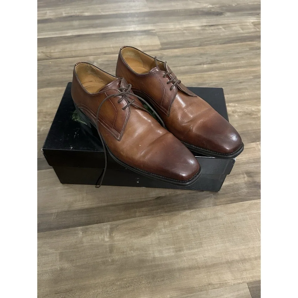 Magnanni Men's Dress Shoes EU 41 US 8 Brown Tobacco Brooklyn Style 25766